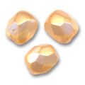Fire Polished faceted round beads 4mm Peach Pearl x50