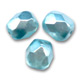 Fire Polished faceted round beads 4mm Teal Pearl x50