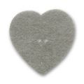 Coeur en feutrine 40 mm Gris x1