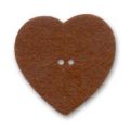Coeur en feutrine 40 mm Marron x1