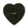 Coeur en feutrine 40 mm Noir x1