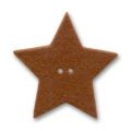 Etoile en feutrine 40 mm Marron x1