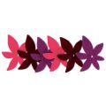 Assortiment de feuilles en feutrine Purple x6