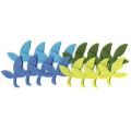 Assortiment de feuilles en feutrine Bleu/Vert x16