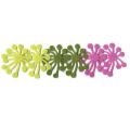 Assortiment design en feutrine Anis/Rose/Vert x6