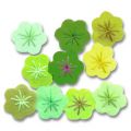 Cama�eu de fleurs autocollantes 20 mm Vert x10