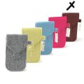 Estuche para gafas/m�vil de fieltro moreno