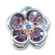 Flor 17 mm Amethyst/Aquamarine x1