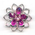 Flor 20 mm Fuchsia/Light Rose x1
