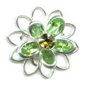 Flor 20 mm Peridot/Khaki x1