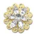 Flor dorado 22 mm Crystal x1