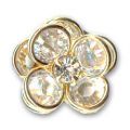 Flor 17 mm dorado Crystal x1