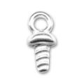 Oeillets avec anneaux 4 mm argent� x5