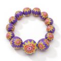 Assortiment de rondes Fimo violet/anis x13