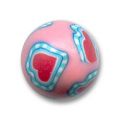 Rondes Fimo 10 mm rose x10