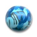 Rondes Fimo 12 mm bleu x8