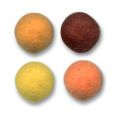Assortiment de perles en laine feutr�e 10 mm orange x25