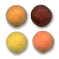 Assortiment de perles en laine feutr�e 20 mm orange x25
