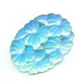 Cabochon  artisanal Aquamarine mat AB 24x17 mm