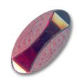 Cabochon  artisanal Fuchsia semi mat 22x12 mm
