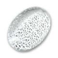 Cabochon artisanal 18x13 mm feuille d'argent Crystal