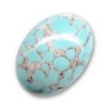 Cabochon artisanal 18x13 mm Matrix Turquoise