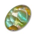 Cabochon artisanal 18x13 mm feuille d'argent/Light Topaz