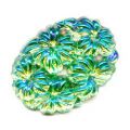 Cabochon  artisanal Peridot AB 24x17 mm