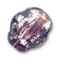 Hexagone feuille d'argent 30x17 mm Amethyst
