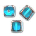 Cube d�cor cuivr� 10 mm Aquamarine
