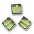 Carr� d�cor cuivr� 10 mm Peridot