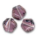 Hexagone d�cor cuivr� 14x10 mm Amethyst