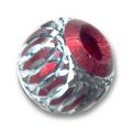 Perles aluminium  6 mm Rouge x15