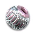Perles aluminium  6 mm Vieux Rose x15
