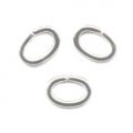Anneaux ouverts ovales 4x3x0.7 mm en Argent 925 x50