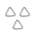Anneaux ouverts triangulaires 5x5x0.6 mm en Argent 925 x25