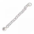 Chainette d'extension boule 55 mm Argent 925