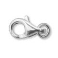 Fermoir mousqueton 13 mm en Argent 925