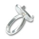 Bague serti cabochon fond plat 18x13 mm Argent 925 x1