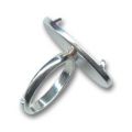 Bague serti cabochon fond plat 25x18 mm Argent 925 x1