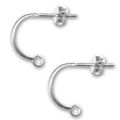 Clous d'oreilles demi cr�ole en Argent 925 x2