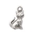 Breloque chat 12 mm en Argent x1