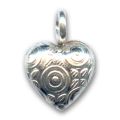 Breloque coeur 16 mm en Argent x1