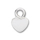Breloque coeur 7,5 mm en Argent x1