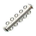 Fermoir 5 rangs aimant� 32 mm Argent 925