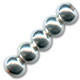 Boules 8x6.5 mm argent� x20