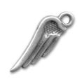 Breloque aile d'ange 25 mm argent� vieilli x1
