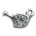 Breloque arrosoir 13 mm argent� vieilli x1