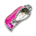 Breloque Babouche � talon 28 mm Fuschia x1