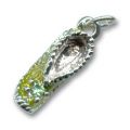 Breloque Babouche � talon 21 mm Vert x1